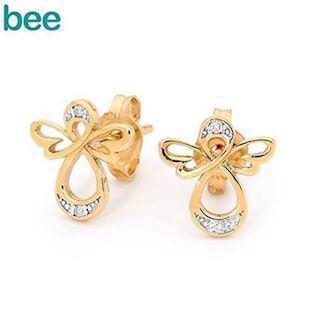 Bee Jewelry Angel 9 carat Earrings shiny, model 55594